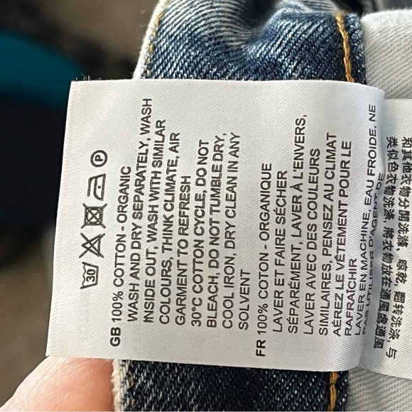 Toteme Twisted Seam Straight Wide Leg Jeans 29 Worn Wash Blue - Picture 9 of 12